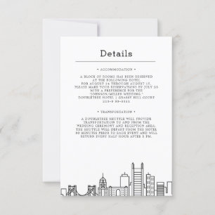 Invitation Mariage de Pittsburgh Détails de l'invité