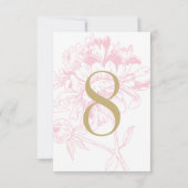 Invitation Mariage de pivoine rose or (Dos)
