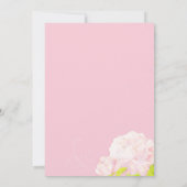 Invitation Mariage de pivoine rose printemps (Dos)