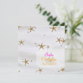 Invitation Mariage de PixDezines Starfish+sable blanc/plage (Debout devant)