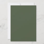 Invitation Mariage de Pizza Vert Forêt Moderne Répétition (Dos)