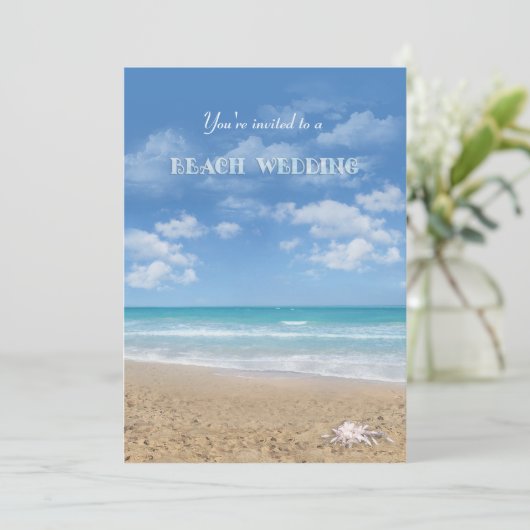 Invitation Mariage de plage (Debout devant)