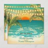 Invitation Mariage de plage (Devant / Derrière)