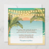 Invitation Mariage de plage (Dos)