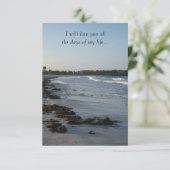 Invitation Mariage de plage au coucher du soleil (Debout devant)