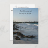 Invitation Mariage de plage au coucher du soleil (Devant / Derrière)