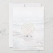 Invitation Mariage de plage aux aquarelles douces (Dos)