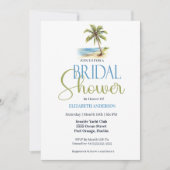 Invitation Mariage de plage aux palmiers (Devant)