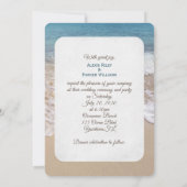 Invitation Mariage de plage avec le coeur (Dos)