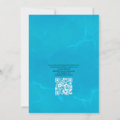 Invitation Mariage de plage avec QR Code RSVP pour un été fra (Dos)