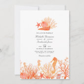 Invitation Mariage de plage avec QR Code RSVP Turquoise et Co (Devant)