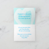 Invitation Mariage de plage bleu d'Hawaï Martini (Intérieur)