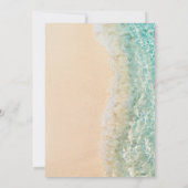 Invitation Mariage de plage bleu été sable blanc (Dos)