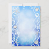 Invitation Mariage de plage bleu magique sous la mer fondu (Dos)