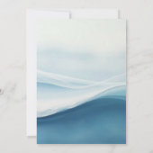 Invitation Mariage de plage bleu serein (Dos)