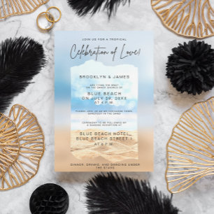 Invitation Mariage De Plage Célébration De L'Amour Été