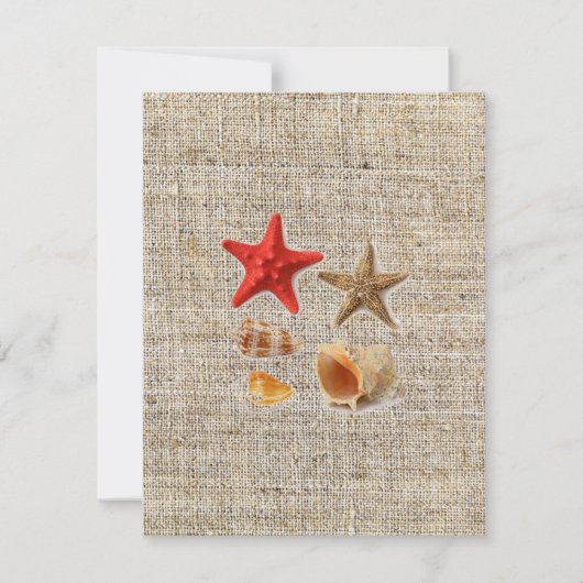 Invitation mariage de plage coquillages nautiques élégant toi (Devant)