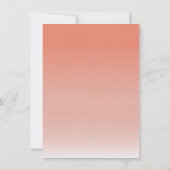 Invitation Mariage de plage Coral Ombré Palm Trees (Dos)