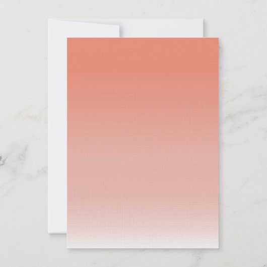 Invitation Mariage de plage Coral Ombré Palm Trees (Dos)