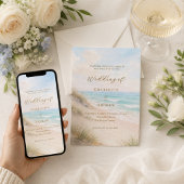 Invitation Mariage de plage côtière