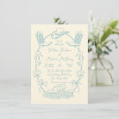 Invitation Mariage de plage de Cowboy sur la côte tropicale d (Debout devant)