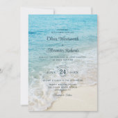 Invitation Mariage de plage de destination de l'océan tropica (Devant)