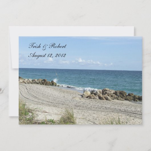 Invitation Mariage de plage de la Floride (Devant)