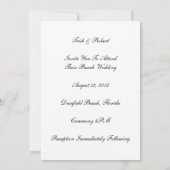 Invitation Mariage de plage de la Floride (Dos)