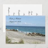 Invitation Mariage de plage de la Floride (Devant / Derrière)
