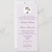 Invitation Mariage de plage de palmier Invitiation - (Devant)