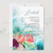 Invitation Mariage de plage de PixDezines Tropical Paradise (Dos)