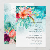 Invitation Mariage de plage de PixDezines Tropical Paradise (Devant / Derrière)