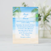 Invitation Mariage de plage de rêve (Debout devant)