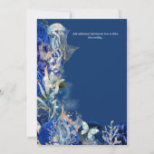 Invitation Mariage de plage de Seahorse papillon bleu orange (Dos)