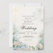 Invitation Mariage de plage de Starfish (Devant)