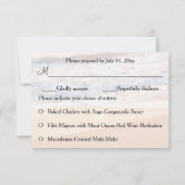 Invitation Mariage de plage décontracté Vagues dorées RSVP (Dos)