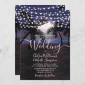 Invitation Mariage de plage des nuits d'été (Devant / Derrière)