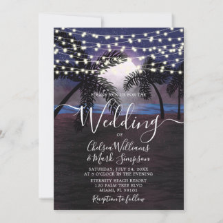 Invitation Mariage de plage des nuits d'été