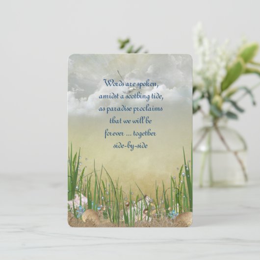 Invitation Mariage de plage d'été (Debout devant)