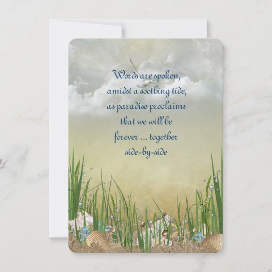 Invitation Mariage de plage d'été (Devant)