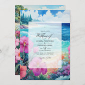 Invitation Mariage de plage d'été (Devant / Derrière)