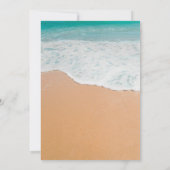 Invitation Mariage de plage d'été Cœurs Nom dans le sable (Dos)