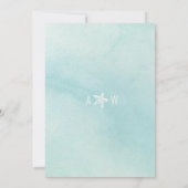 Invitation Mariage de plage d'été de Starfish Watercolor (Dos)