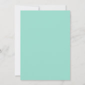 Invitation Mariage de plage d'été sarcelle clair et beige (Dos)