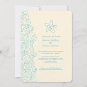 Invitation Mariage de plage d'ivoire de mer de Starfish (Dos)