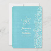 Invitation Mariage de plage d'ivoire de mer de Starfish (Devant)