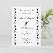 Invitation Mariage de plage élégant (Debout devant)