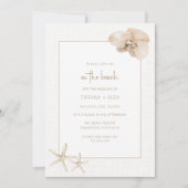 Invitation Mariage de plage élégant bohème (Devant)