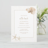 Invitation Mariage de plage élégant bohème (Debout devant)