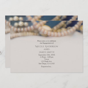 Invitation Mariage de plage Elegant Pearls & Sea Shells